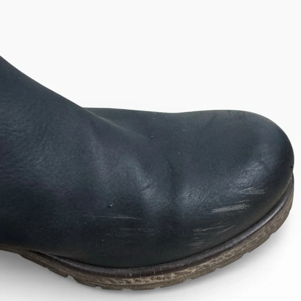 Crown Vintage Blondey Chelsea Zipped Ankle Boots Black Womens US Size 7